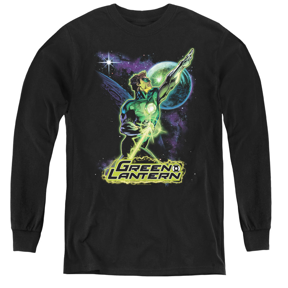 Justice League Hal Galaxy Long Sleeve Kids Youth T Shirt Black Officially Licensed
