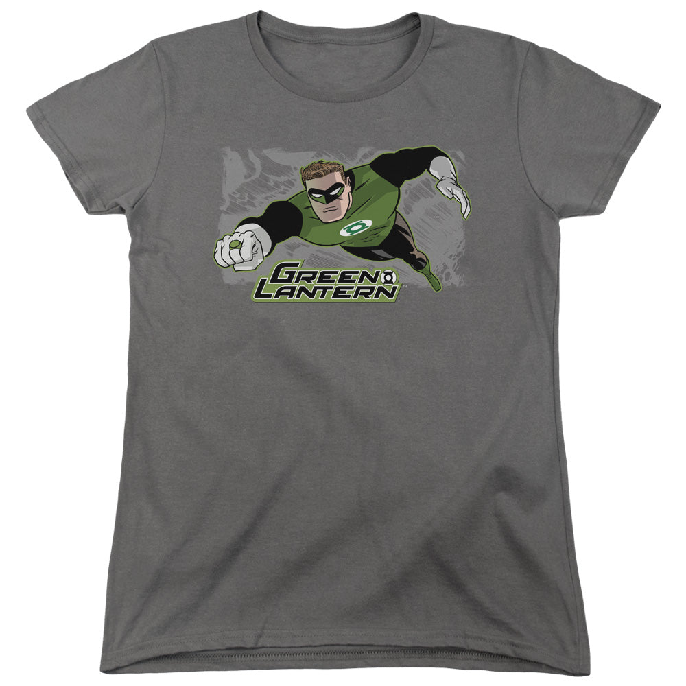 Justice League Space Cop Womens T Shirt Charcoal Officially Licensed