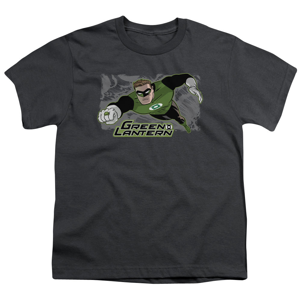 Justice League Space Cop Kids Youth T Shirt Charcoal Officially Licensed