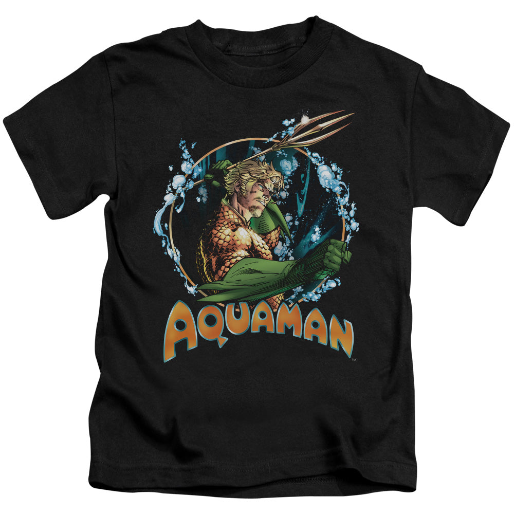 Justice League Ruler of the Seas Juvenile Kids Youth T Shirt Black Officially Licensed
