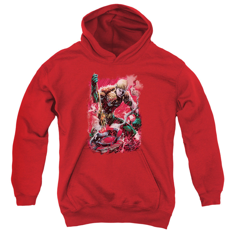 Justice League Finished Kids Youth Hoodie Red Officially Licensed