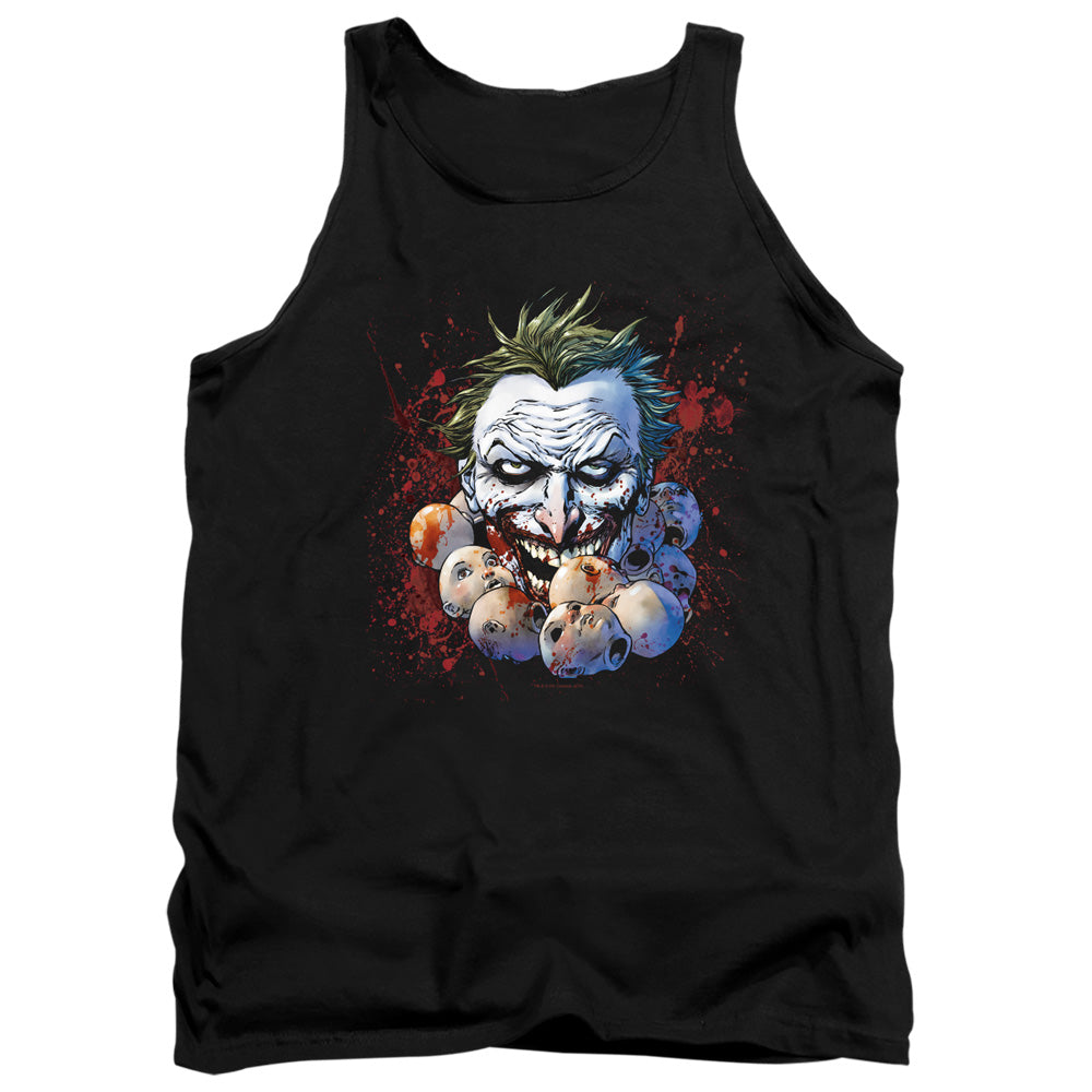 Justice League Doll Heads Mens Tank Top Shirt Black Officially Licensed