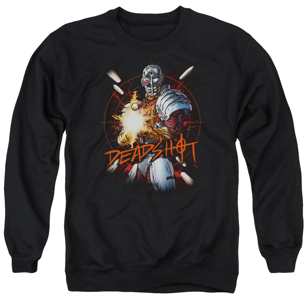 Justice League Deadshot Mens Crewneck Sweatshirt Black Officially Licensed