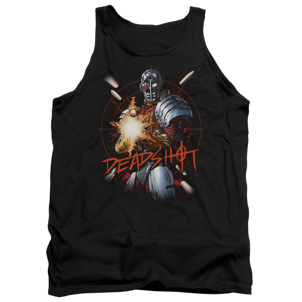 Justice League Assemble Deadshot Mens Tank Top Shirt Black Officially Licensed