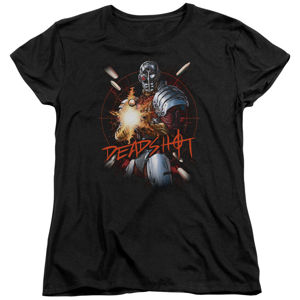 Justice League Deadshot Womens T Shirt Black Officially Licensed