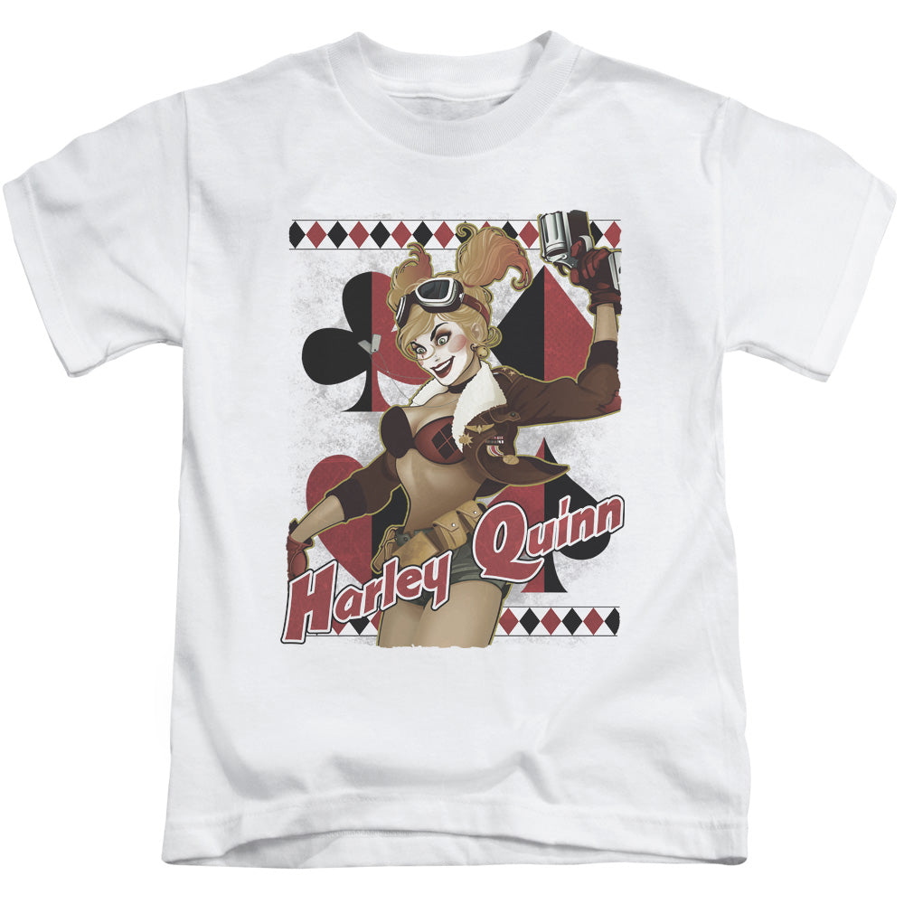 Justice League Harley Bombshetll Juvenile Kids Youth T Shirt White Officially Licensed
