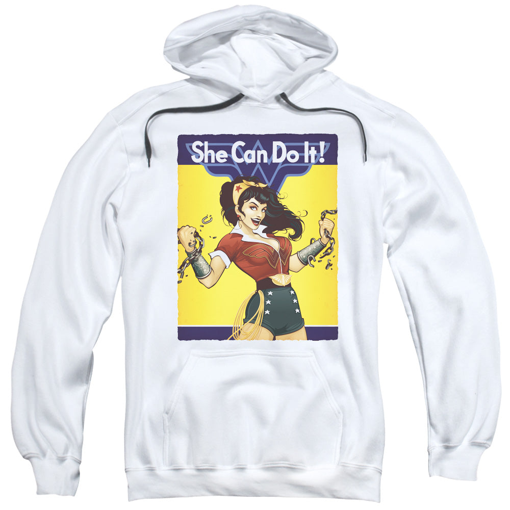 Justice League Wonder Bombshell Mens Hoodie White Officially Licensed