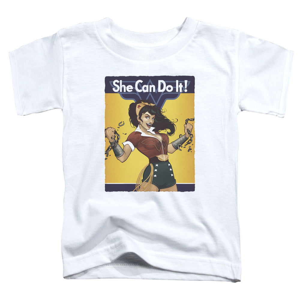 Justice League Wonder Bombshell Toddler Kids Youth T Shirt White Officially Licensed