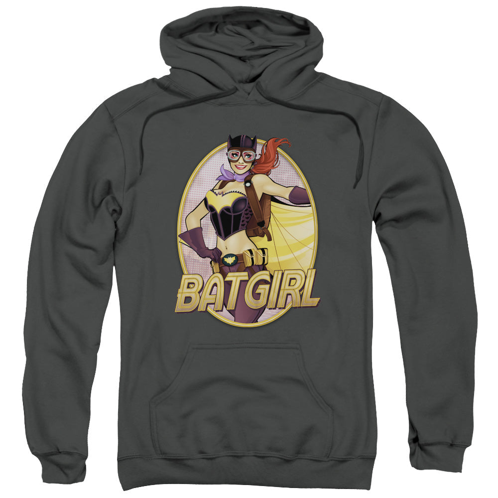 Justice League Batgirl Bombshell Mens Hoodie Charcoal Officially Licensed