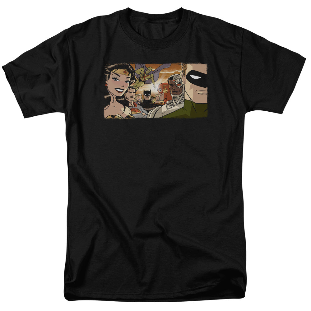 Justice League Of America Cinematic League Mens T Shirt Black Officially Licensed