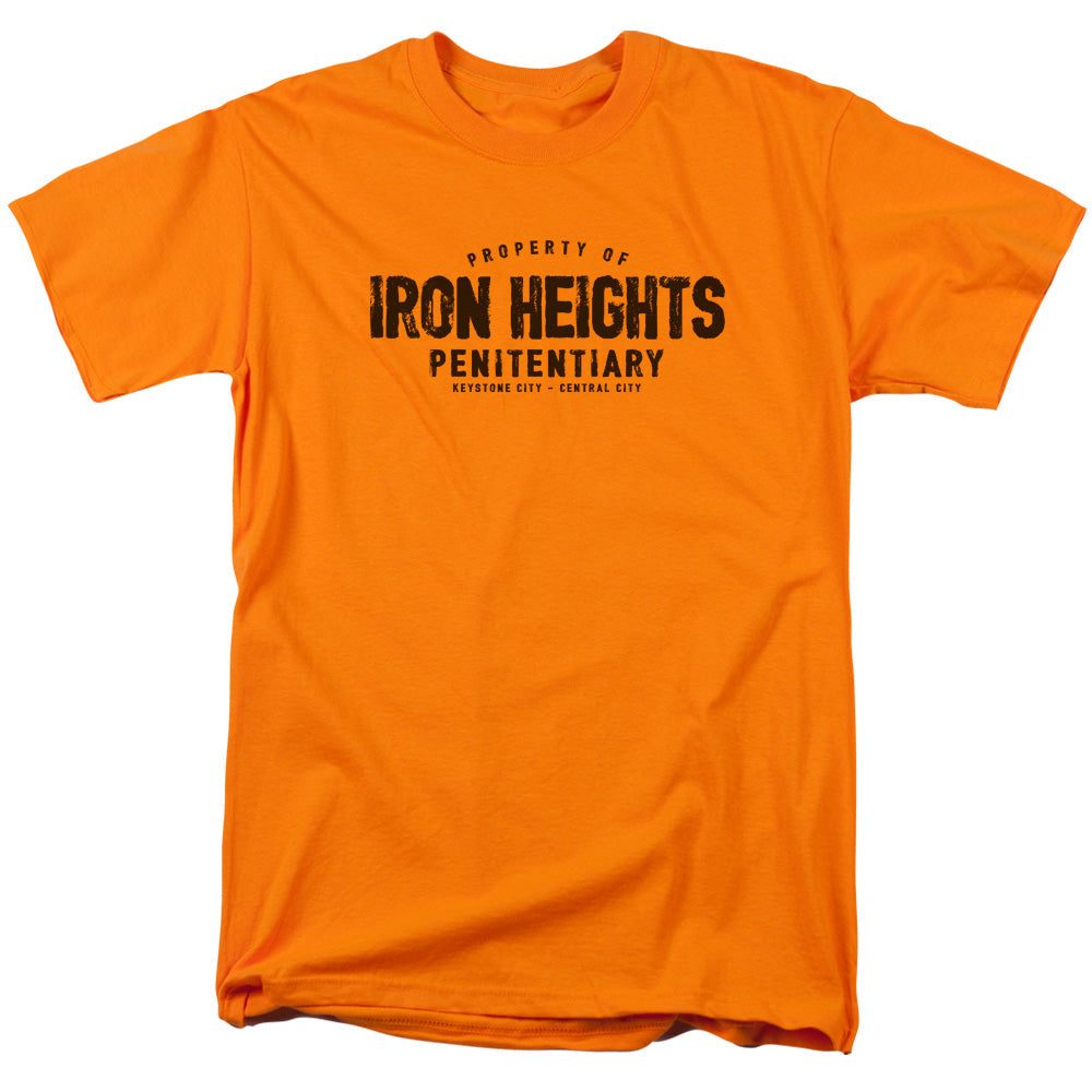 Justice League Iron Heights Mens T Shirt Orange Officially Licensed