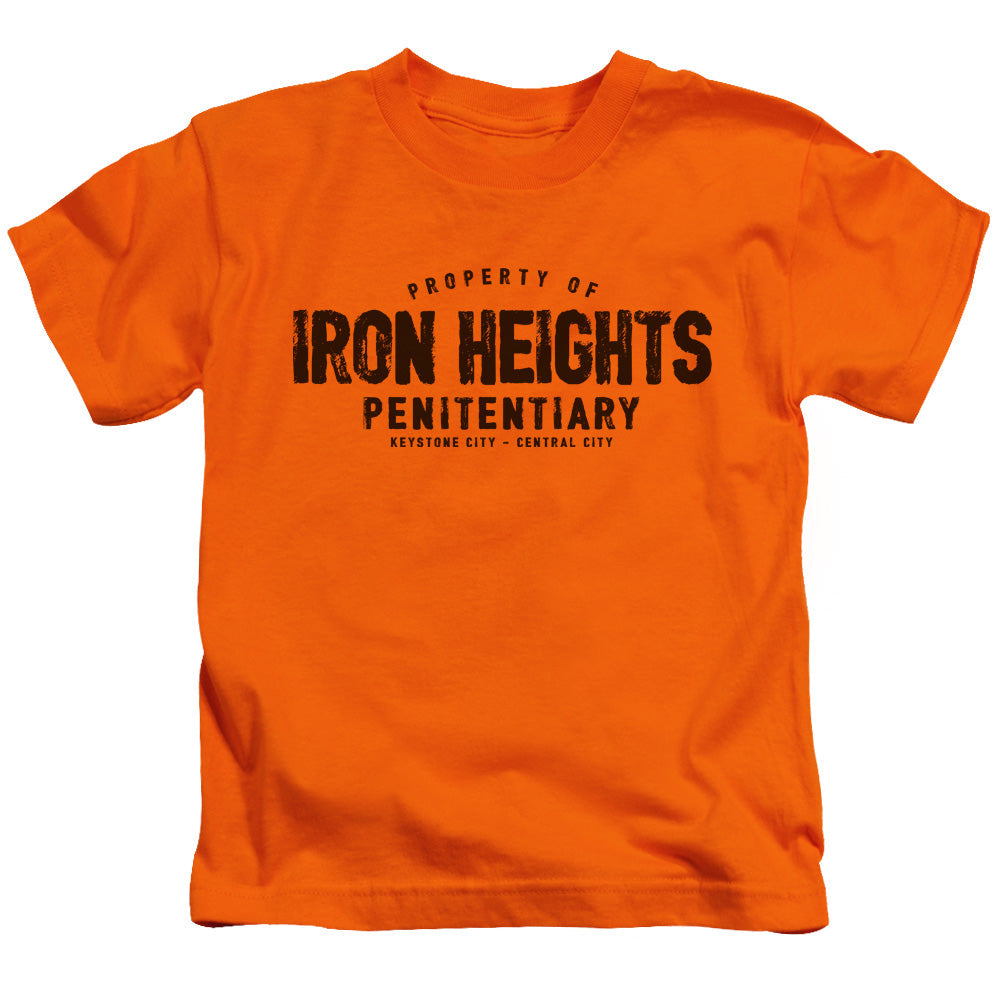 Justice League Iron Heights Juvenile Kids Youth T Shirt Orange Officially Licensed