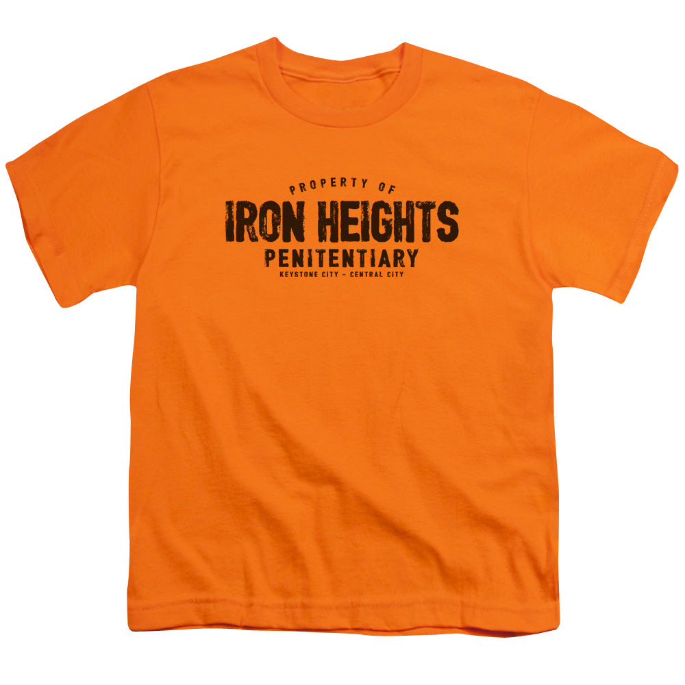 Justice League Iron Heights Kids Youth T Shirt Orange Officially Licensed