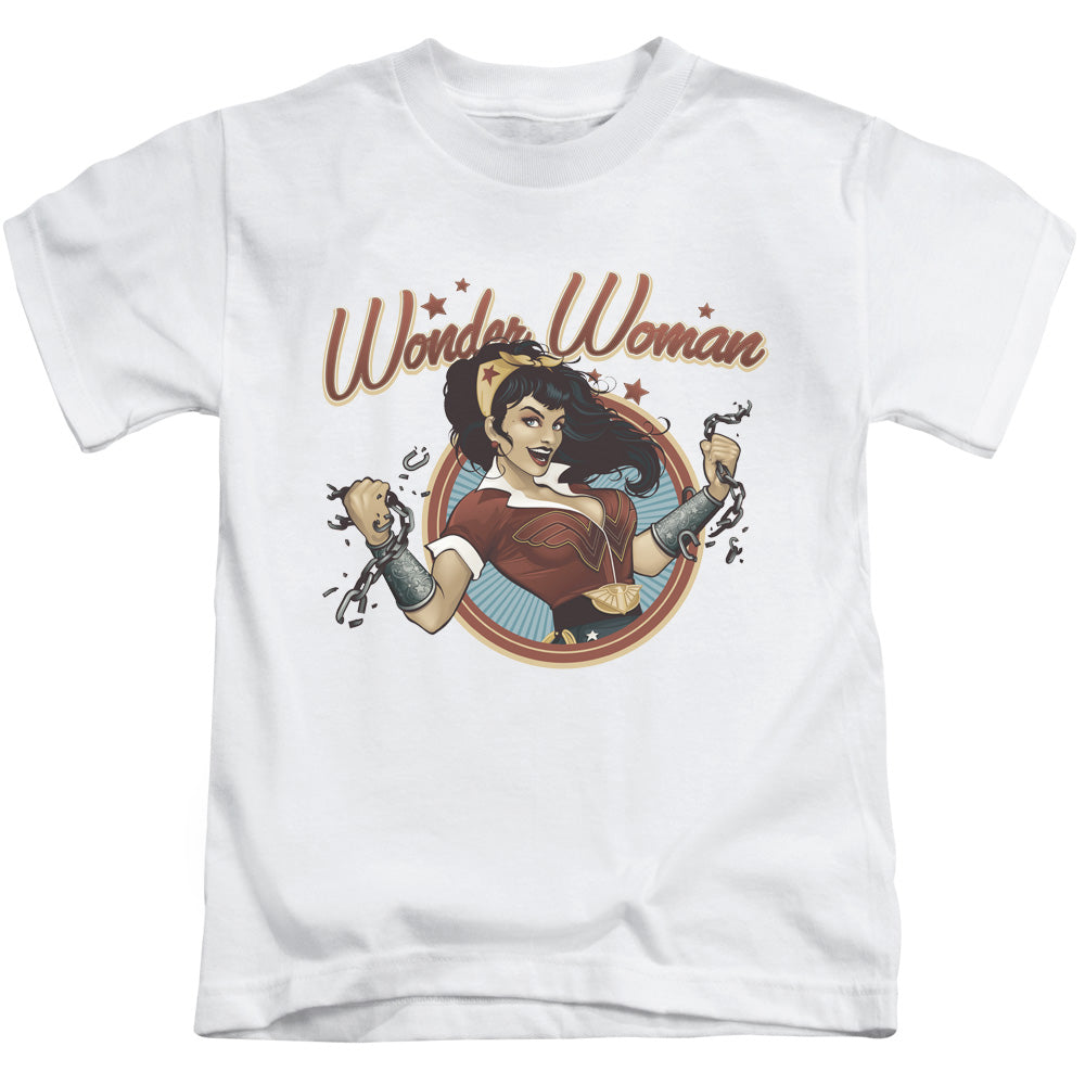 Justice League Wonder Break Juvenile Kids Youth T Shirt White Officially Licensed