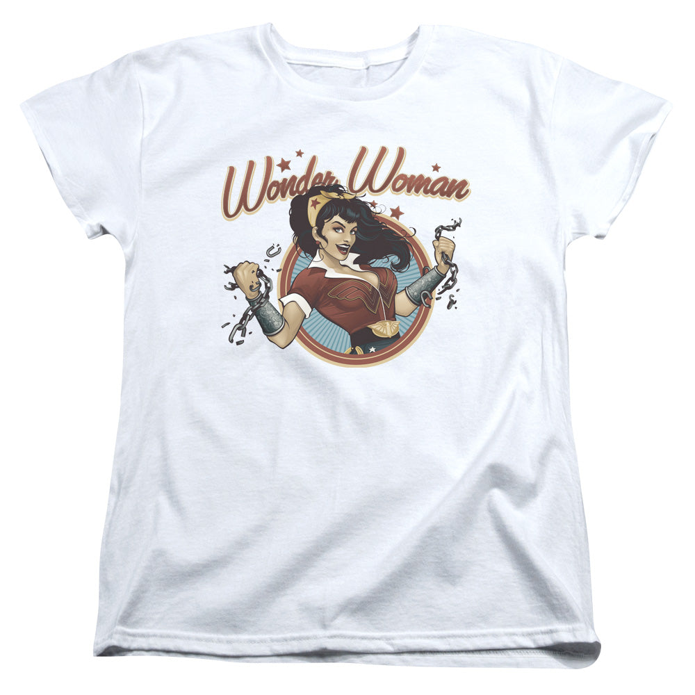 Justice League Wonder Break Womens T Shirt White Officially Licensed