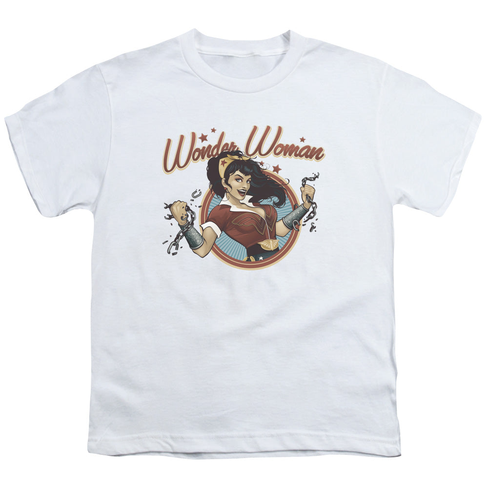 Justice League Wonder Break Kids Youth T Shirt White Officially Licensed