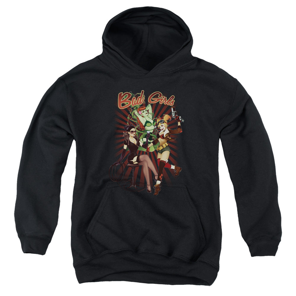 Justice League Bad Girls Kids Youth Hoodie Black Officially Licensed