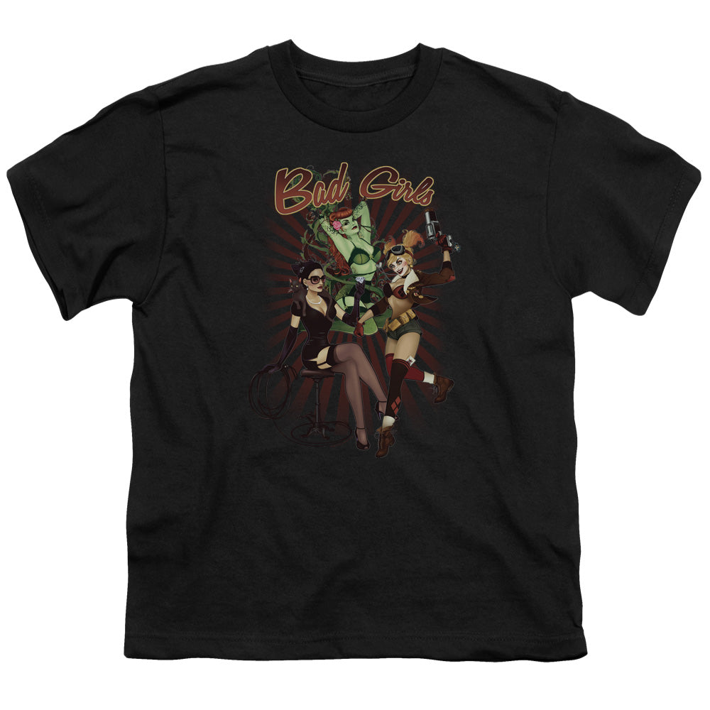 Justice League Bad Girls Kids Youth T Shirt Black Officially Licensed
