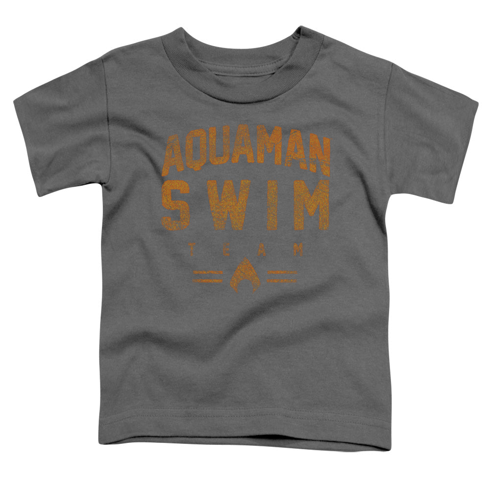 Justice League Swin Team Toddler Kids Youth T Shirt Charcoal Officially Licensed