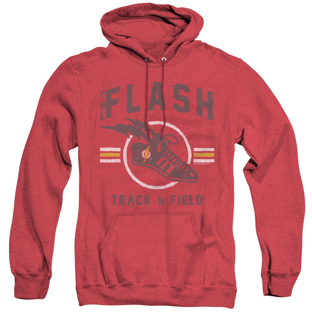 Justice League Of America Track And Field Heather Mens Hoodie Red Officially Licensed