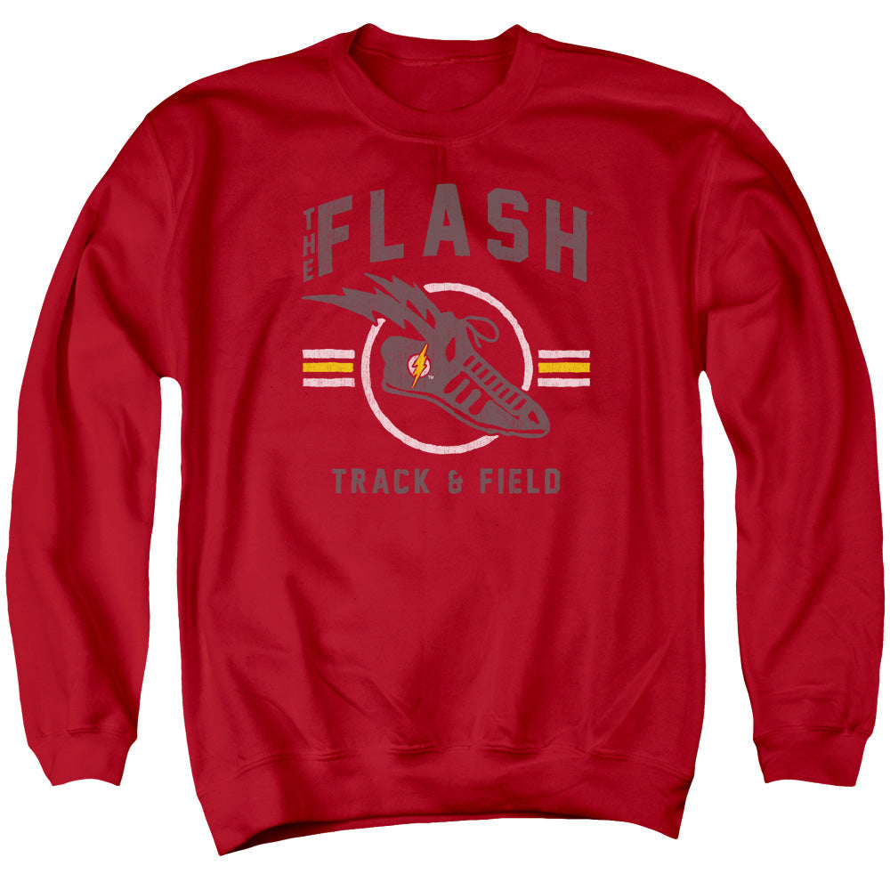 Justice League Of America Track And Field Mens Crewneck Sweatshirt Red Officially Licensed