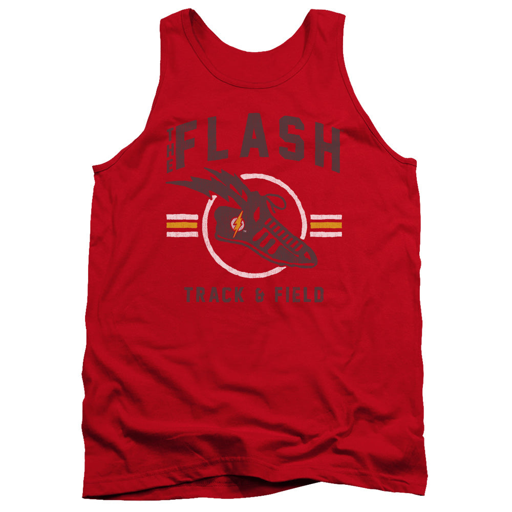 Justice League Assemble Track And Field Mens Tank Top Shirt Red Officially Licensed