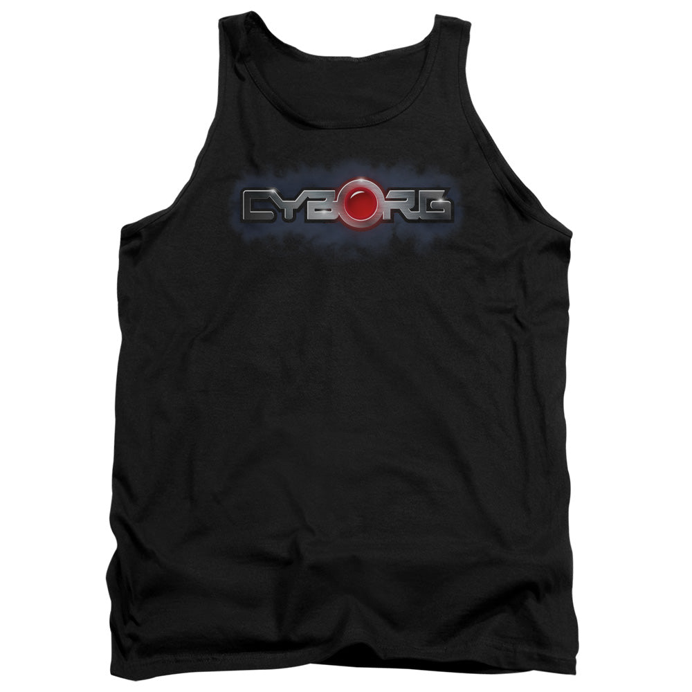 Justice League Assemble Cyborg Title Mens Tank Top Shirt Black Officially Licensed