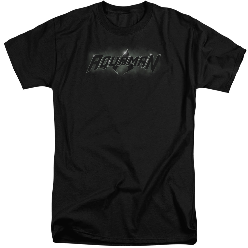 Justice League Of America Aquaman Title Mens Tall T Shirt Black Officially Licensed