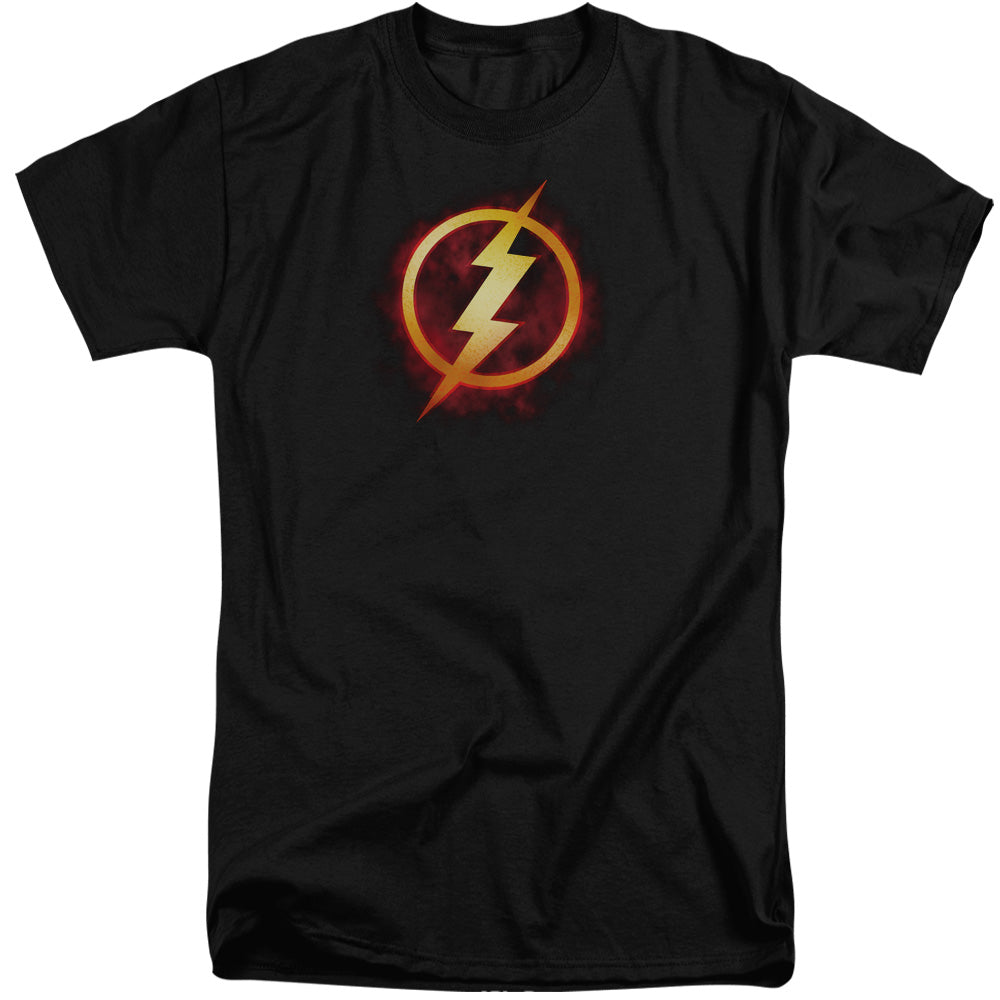 Justice League Flash Title Mens Tall T Shirt Black Officially Licensed