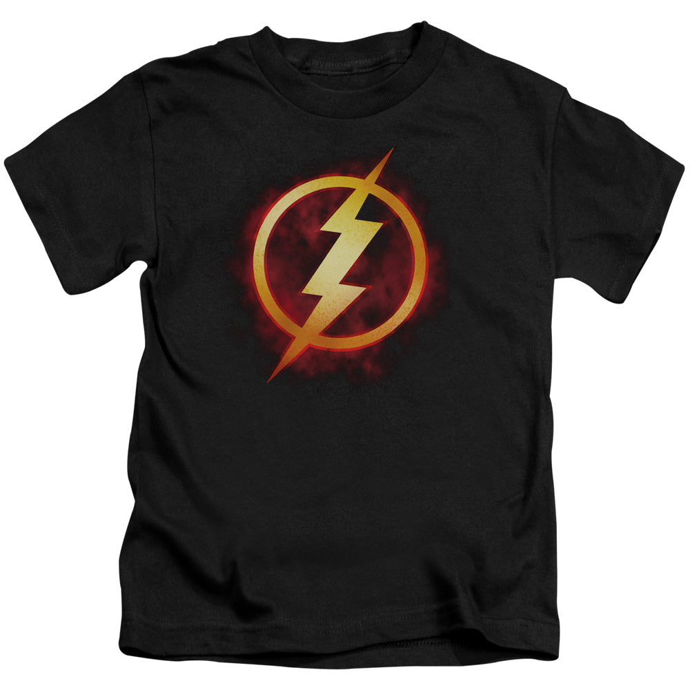 Justice League Flash Title Juvenile Kids Youth T Shirt Black Officially Licensed