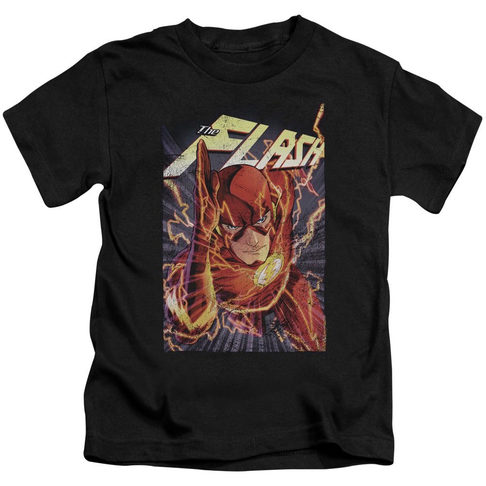 Justice League Flash One Juvenile Kids Youth T Shirt Black Officially Licensed
