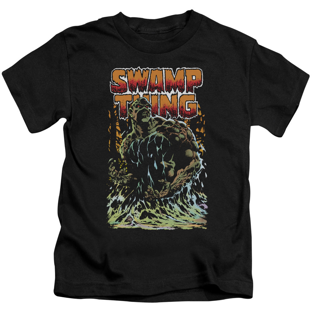 Justice League Swamp Thing Juvenile Kids Youth T Shirt Black Officially Licensed