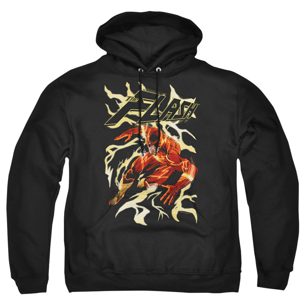 Justice League Of America Electric Run Mens Hoodie Black Officially Licensed
