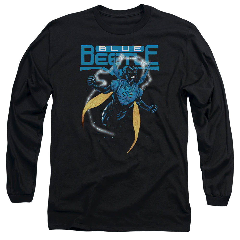 Justice League Blue Beetle Mens Long Sleeve Shirt Black Officially Licensed
