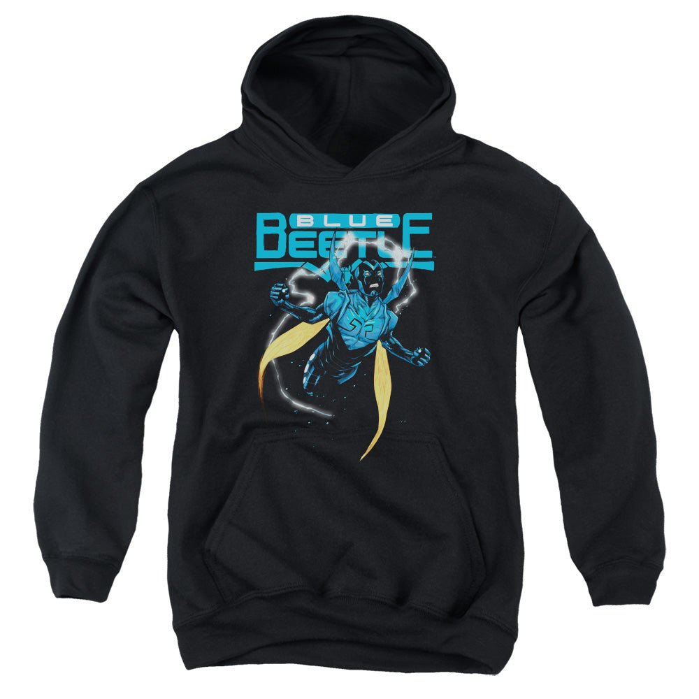 Justice League Blue Beetle Kids Youth Hoodie Black Officially Licensed