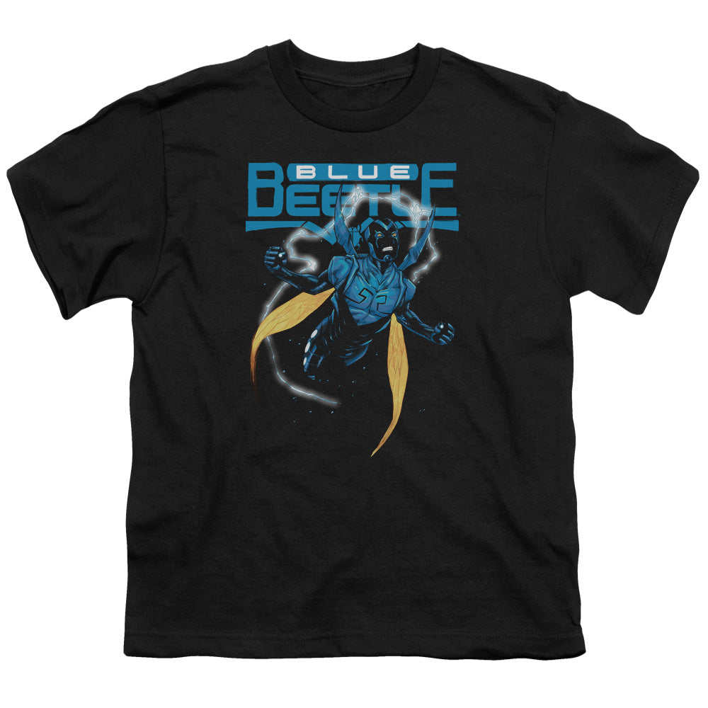 Justice League Blue Beetle Kids Youth T Shirt Black Officially Licensed
