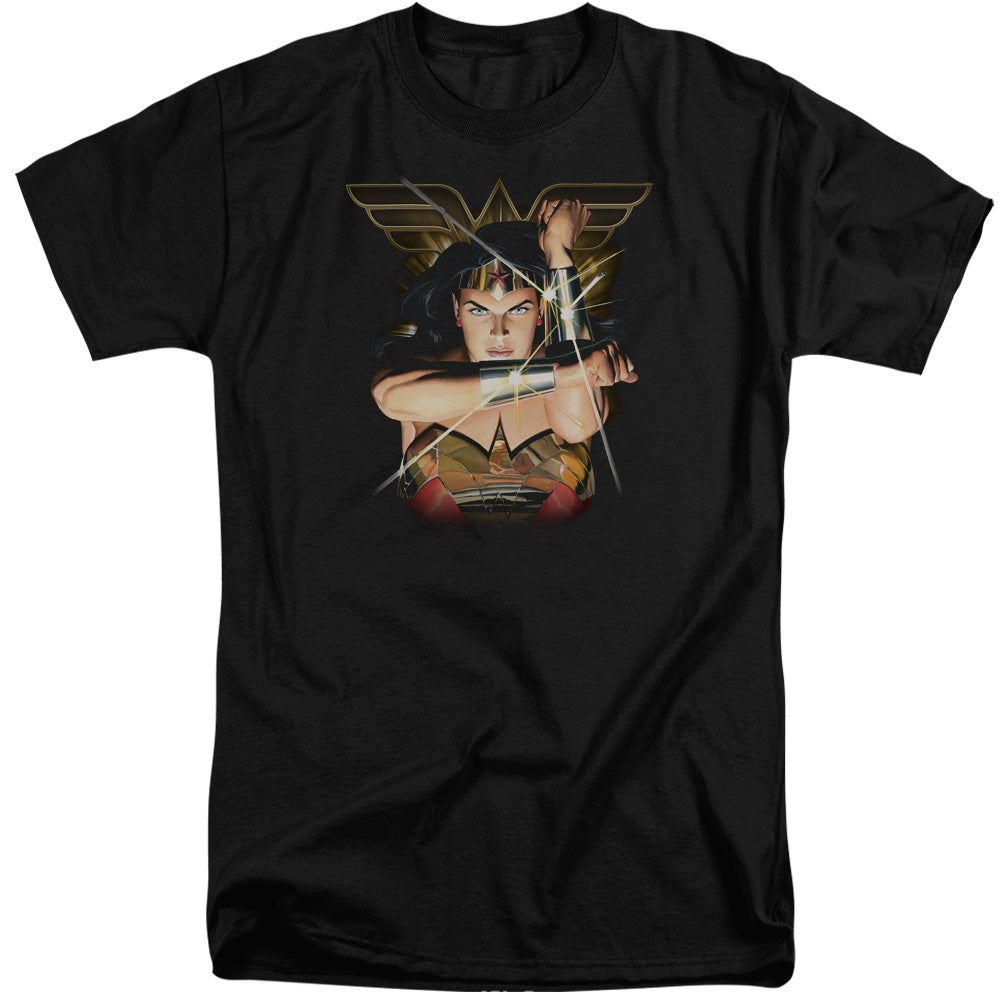 Justice League Deflection Mens Tall T Shirt Black Officially Licensed