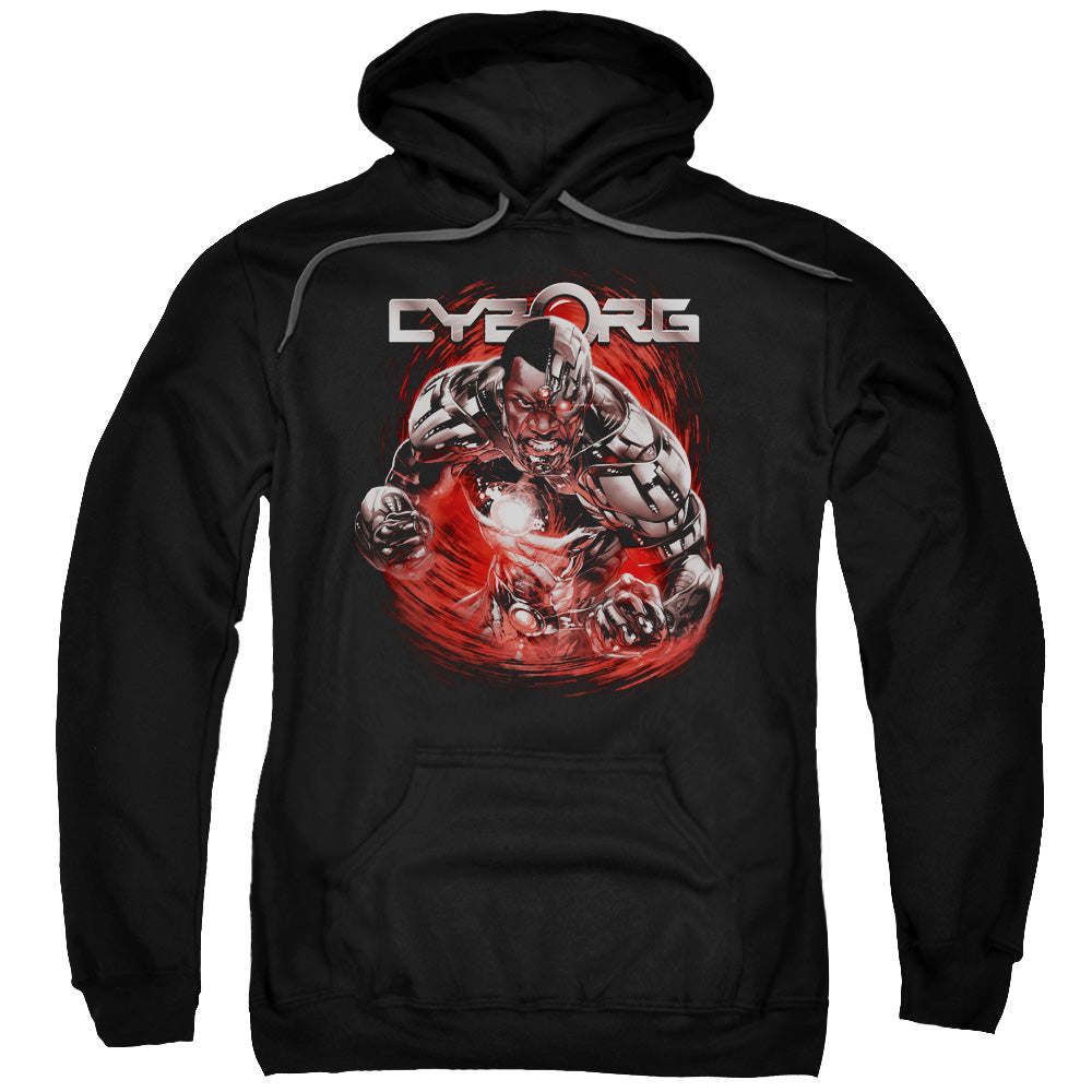 Justice League Engaged Mens Hoodie Black Officially Licensed