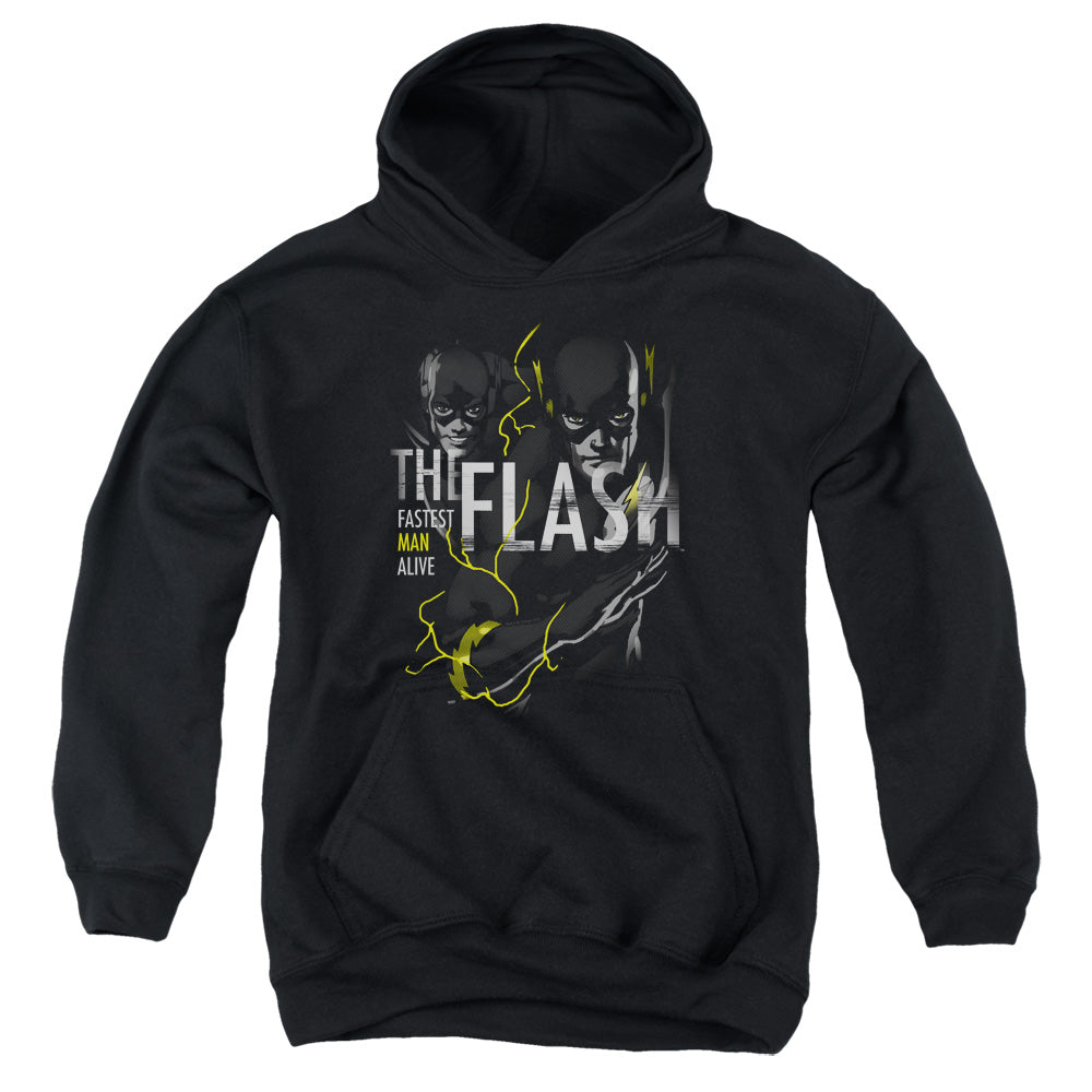 Dc Flash Bold Flash Kids Youth Hoodie Black Officially Licensed