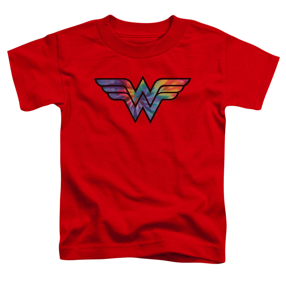 Wonder Woman Wonder Woman Tie Dye Logo Toddler Kids Youth T Shirt Red Officially Licensed