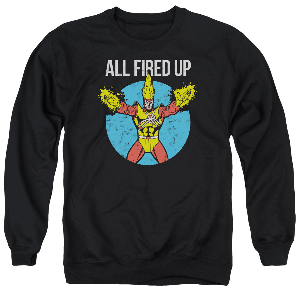 Justice League Firestorms Party Mens Crewneck Sweatshirt Black Officially Licensed