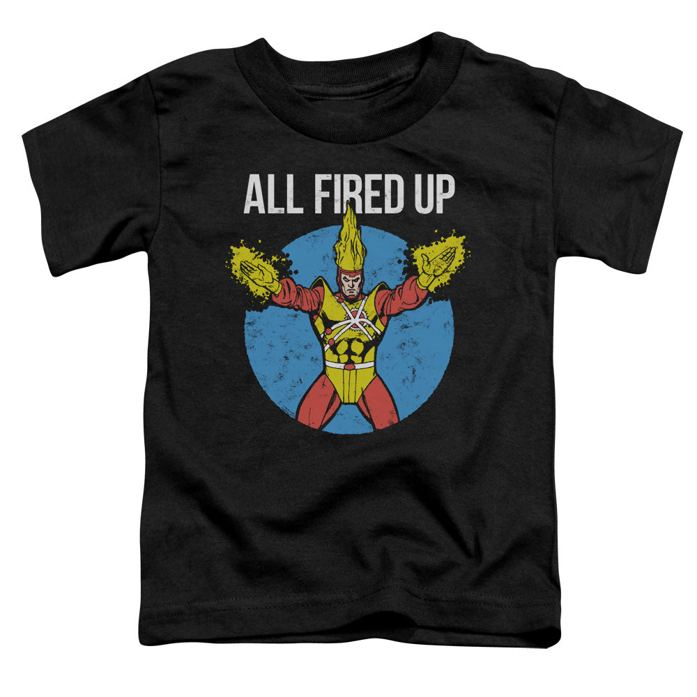 Justice League Firestorms Party Toddler Kids Youth T Shirt Black Officially Licensed