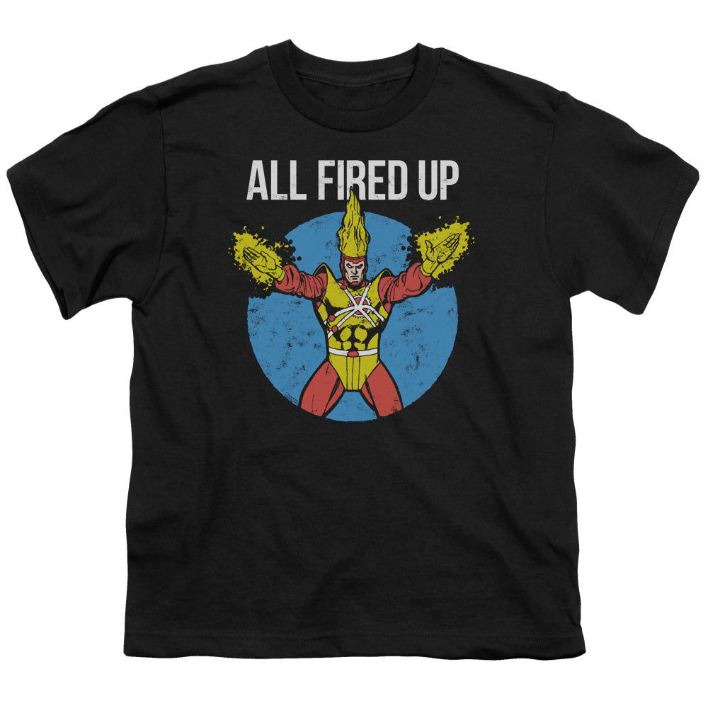 Justice League Firestorms Party Kids Youth T Shirt Black Officially Licensed