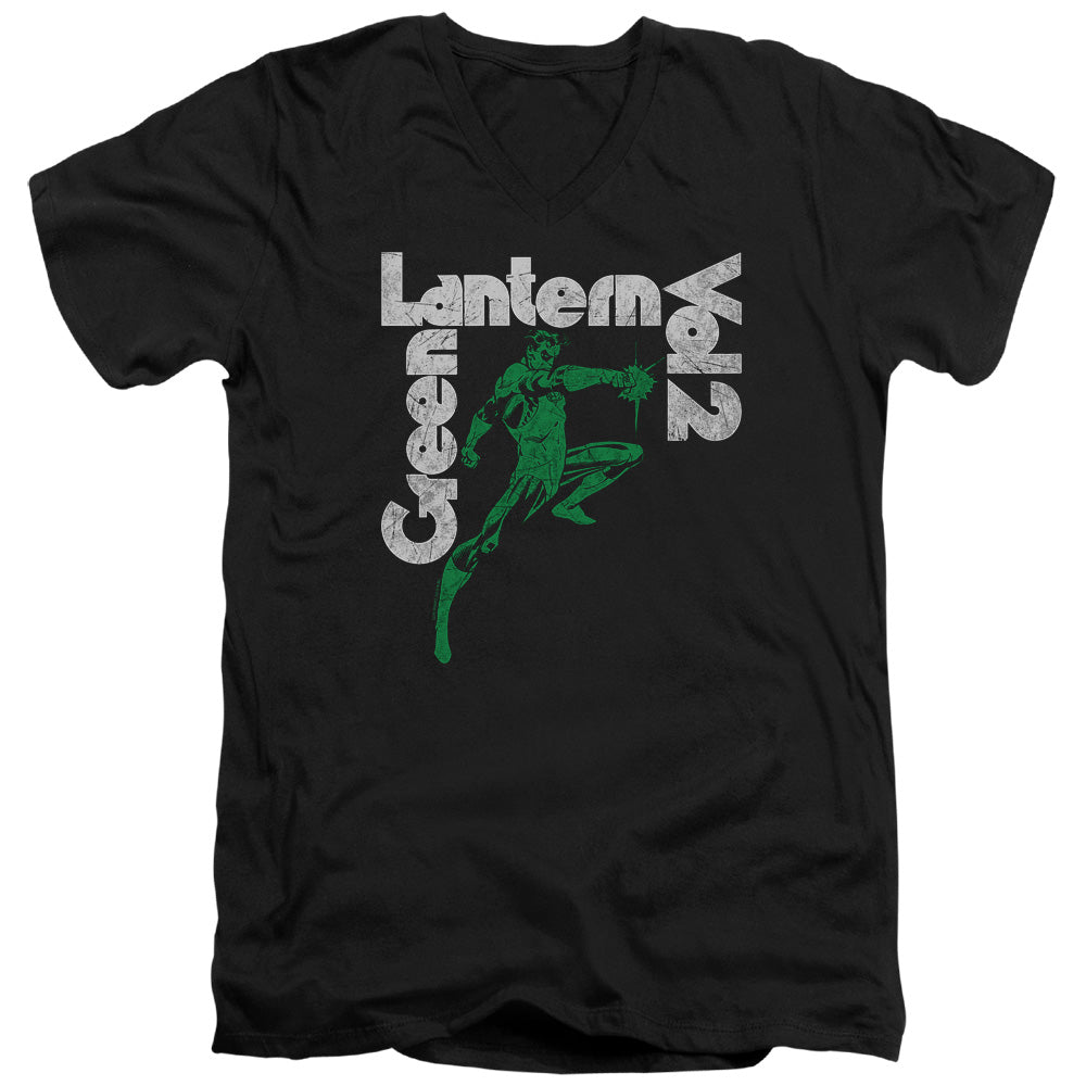 Green Lantern Green Lantern Vol 2 Mens Slim Fit V-Neck T Shirt Black Officially Licensed