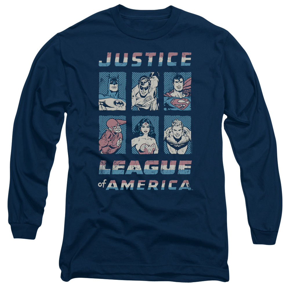 Jla American League Mens Long Sleeve Shirt Navy Officially Licensed