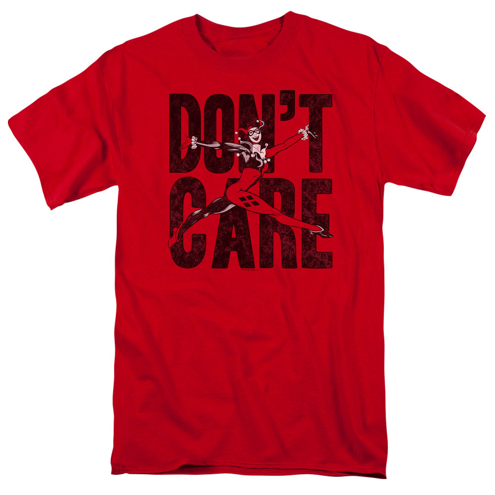 Justice League Of America Don’T Care Mens T Shirt Red Officially Licensed