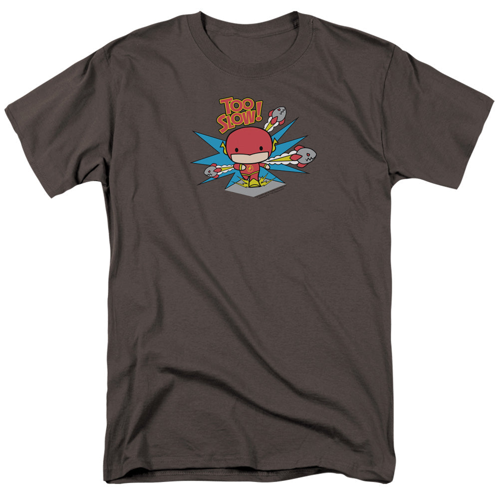 The Flash Too Slow Mens T Shirt Charcoal Officially Licensed