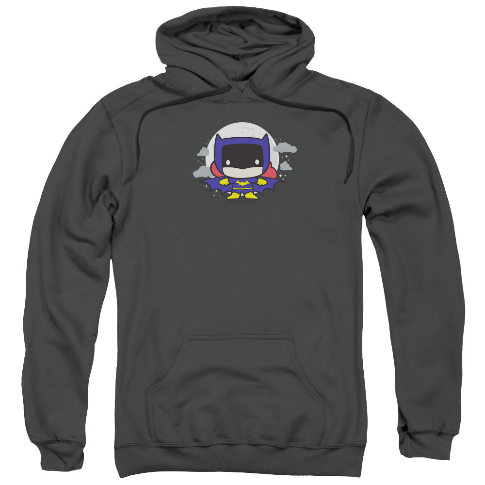 Justice League Batgirl Chibi Mens Hoodie Charcoal Officially Licensed