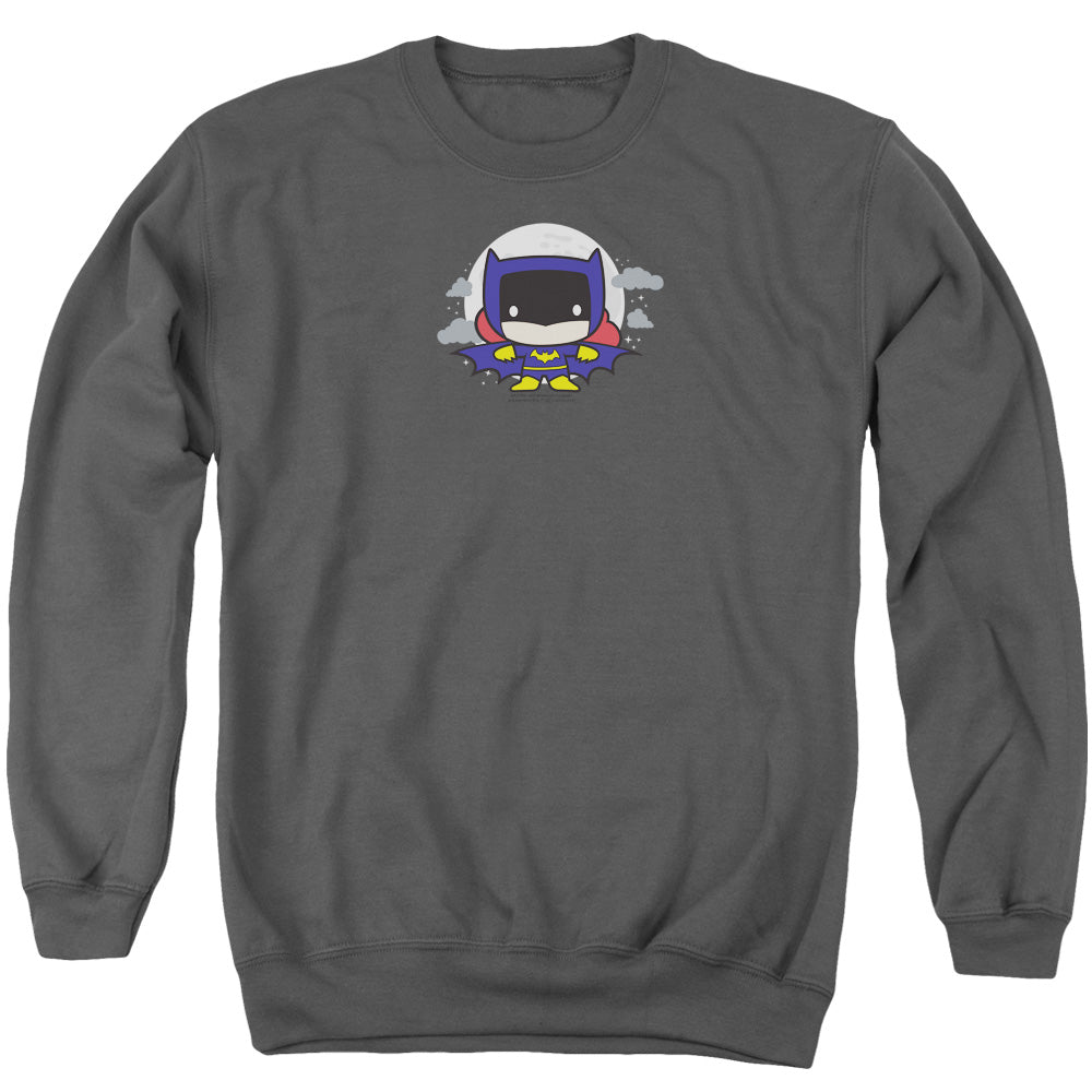 Justice League Batgirl Chibi Mens Crewneck Sweatshirt Charcoal Officially Licensed