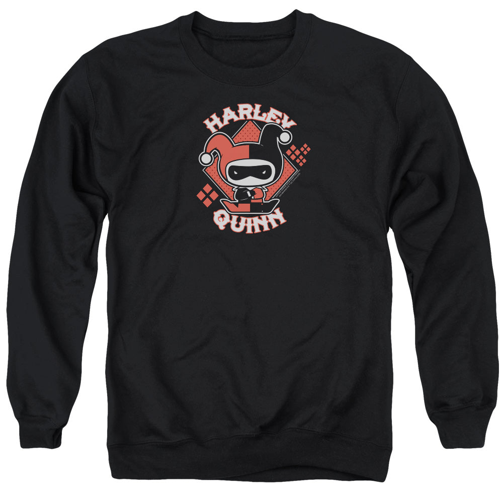 Justice League Harley Chibi Mens Crewneck Sweatshirt Black Officially Licensed